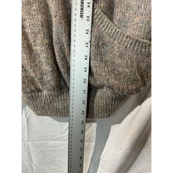 Free People Gray Wrap Front Knit Mohair Alpaca Wool Blend Sweater M Boho Chic - Picture 7 of 11